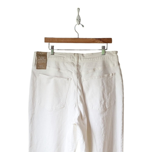 Madewell NWT The Perfect Vintage Straight High Waist Jean size 32 NI950 White - Picture 10 of 16